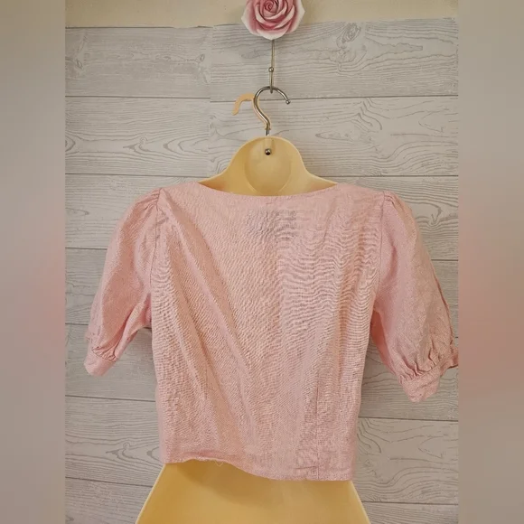 Reformation - Women's Pink Crop Top with Chic Design Sz XS - Picture 4 of 8